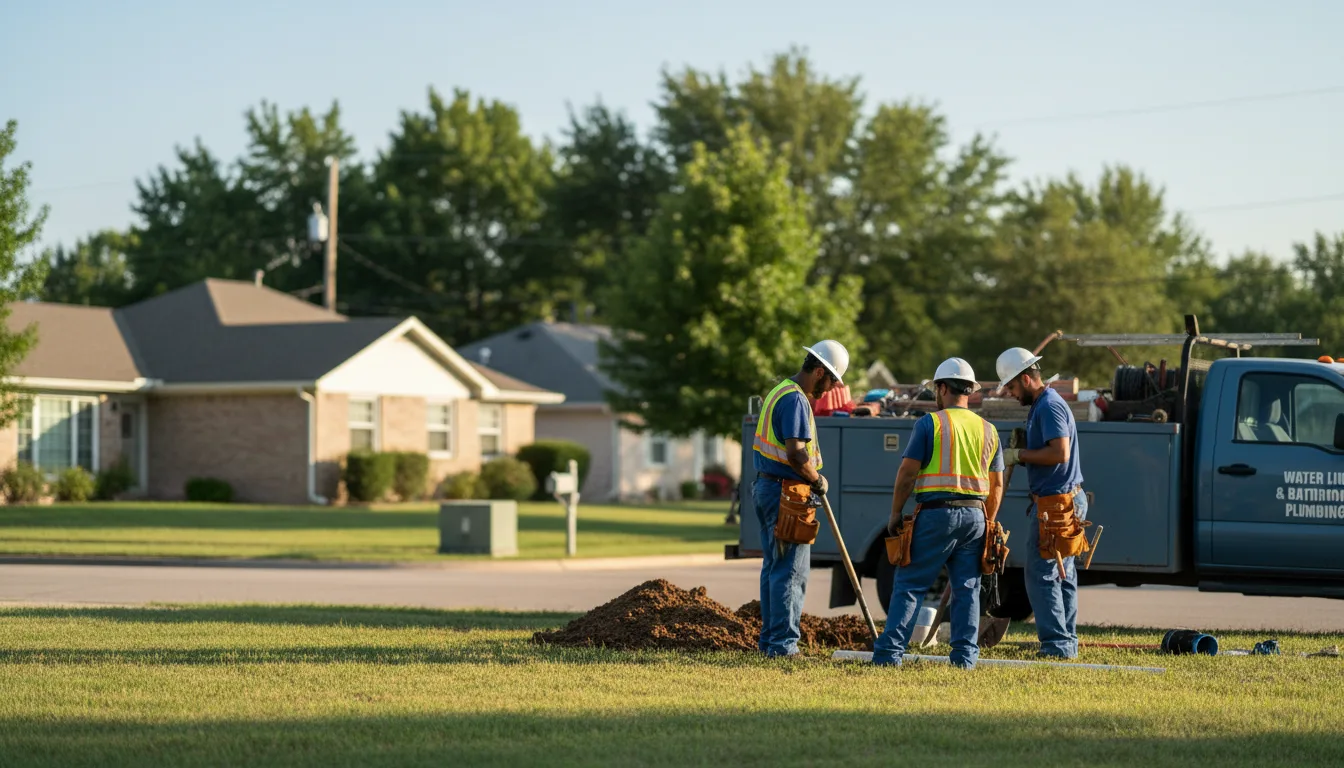 Residential water line and bathroom plumbing service in Middleton, TN